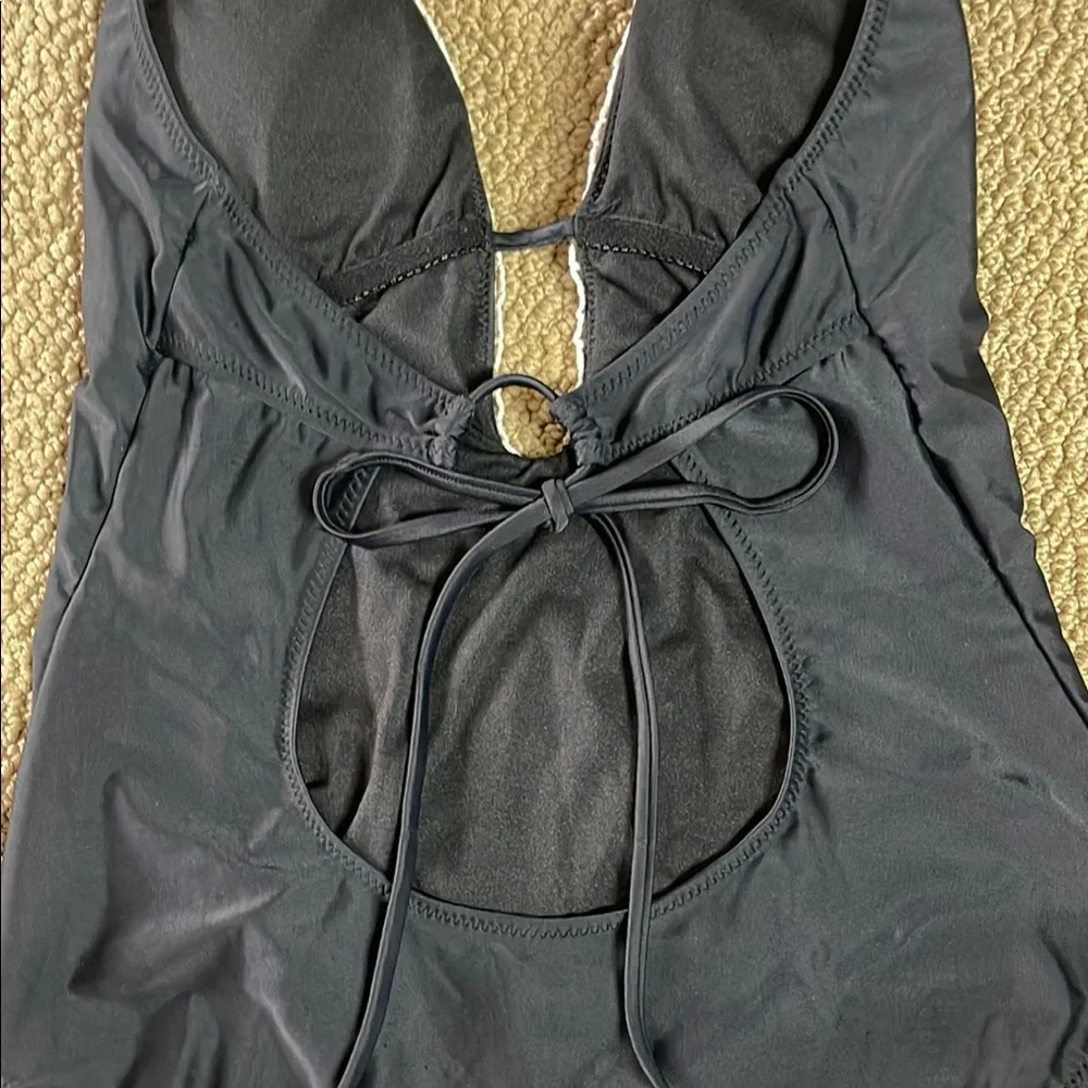 Kona Sol Black and White One Piece Swimsuit with Elegant Lace - Picture 8 of 10